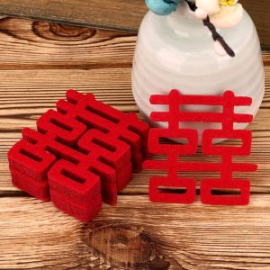 EDDY SONG สไตล์จีนจีน สติกเกอร์ความรักความสุขขนาดเล็ก สีแดงเเดง ความสุขสองเท่า ตัวละครที่มีความสุข การตกแต่งห้องแต่งงาน มินิมินิ ลูกปาความสุขในงานแต่งงาน สำหรับปีใหม่