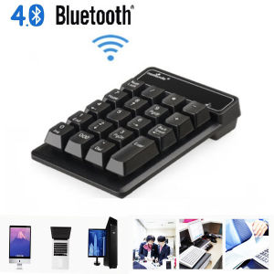 คีย์บอร์ดบลูทูธแบบพกพาขนาดเล็ก แป้นพิมพ์ตัวเลข ไร้สาย  เครื่องคิดเลข การบัญชี