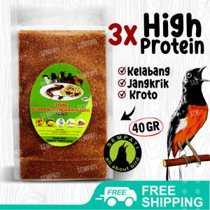 SEMPATI Tepung BANGJAROT Kelabang Jangkrik Kroto 40 Gram Pakan Makanan Burung Murai Kacer Kenari Cucak Ijo Vitamin Obat Gacor Penggacor Burung Lomba Kicau