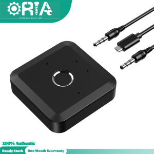 ORIA Bluetooth 5.2 Transmitter AUX Audio Adapter Dual Connection Low Latency 3.5mm Jack Bluetooth Transmitter Receiver for Car Speakers Gym Airplane
