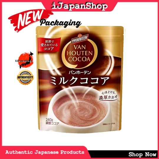 Van Houten Japan Milk Cocoa Chocolate Mix 240g Powder Expiry Date 5/