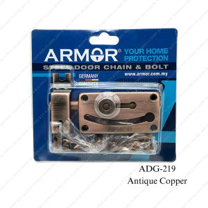 Armor Door Chain Lock with Bolt Satin Nickel Antique Copper Model ADG-216 ADG-219