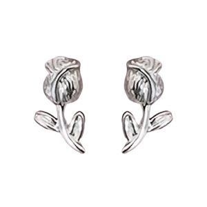 Simple Yet Elegant Tulips Earrings Copper Floral Studs Versatile Copper Ear Accessories For All Outfits