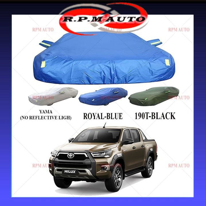 Toyota Hilux New 2022 High Quality Car Cover 190T Yama Royal Blue Size SUV VAN Selimut Kereta