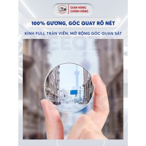 Bộ 2 gương cầu lồi không viền xoay 360 độ gắn gương chiếu hậu và trục B xe hơi xe máy.