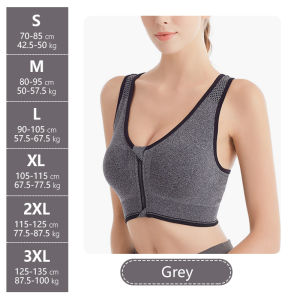 Celana pengaman bra jumbo bra Olahraga stretch wanita Women Front Zip Yoga Bra Push Up Running Bra 2023