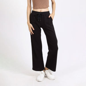 Forest Ladies Waffle Cotton Wide Leg Pants Elastic Waist Casual Pants | Seluar Perempuan Palazzo - 810524