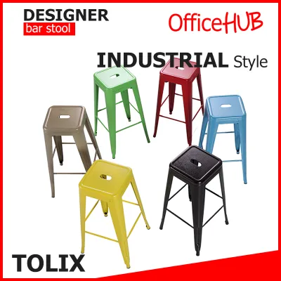 Highback Tolix Bar stool Bar-08 ★ Designer dining stool ★ 60-80cm Bar Chair ★ Pub and restaurant ★ High Chair ★ Many Colours