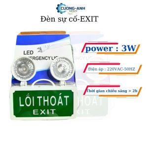 Đèn sự cố mắt cua đèn chiếu sáng khẩn cấp sự cố phòng cháy chữa cháy đèn sự cố kết hợp biển Exit lối thoát đèn tích điện thoát hiểm kết hợp Lối thoát thiết bị phòng cháy chữa cháy hàng chất lượng cao giá rẻ Loại 1
