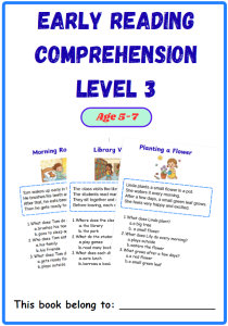 LearnBuddy Pre-Comprehension Bundle Set Levels 1-3 Early Reading Set 3 Books Printed Activity Booklet