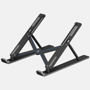 พับได้วงเล็บ ขาตั้งโน้ตบุ๊กแบบพับได้ 1 วินาที ทำจากอลูมิเนียมหนา มั่นคงและทนทาน การกระจายความร้อนที่แข็งแกร่งยิ่งขึ้น 可折叠笔记本支架