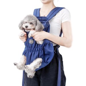 HamshMoc Pet Carrier Backpack Adjustable Pet Front Cat Dog Backpack Travel Bag Legs Out Easy-Fit for Traveling Hiking for Small Medium Dogs Cats Puppies