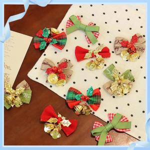 【Cheap】 7PCS Christmas Bow Xmas Tree Decoration Bell Bow Christmas Ornaments Bowknot Crafts New Year Navidad DIY Gift Wrapping Decor