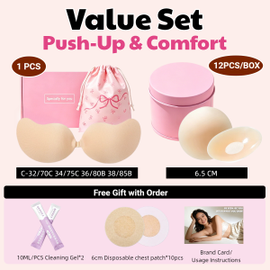 Nipple Cover Mango Push-Up Nubra SetInvisible Bra 6.5CM Ultra Thin TracelessWaterproof Daily Use