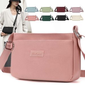 YUCHEN Adjustable Strap Nylon Square Bag Japanese Style Soft Large Capacity Shoulder Bag Messenger Bag Portable Casual Women Pouch Lady