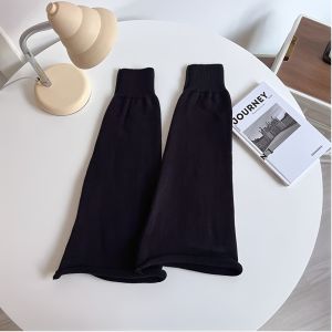 Y2K Lolita Women Leg Warmers Knitted Warm Foot Cover White Black Arm Knit Socks Wool Cosplay Jk Spice Kawaii Fashion Girls