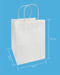 Túi Giấy Kraft Trắng Đựng Quà. COMBO 10 túi
