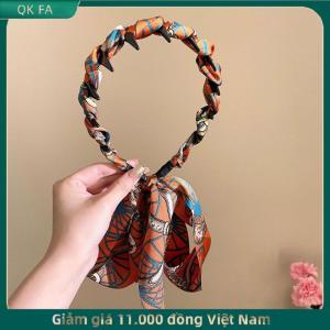 QK FA ✨ Ribbon Lược Headband cổ điển sóng Headband với hoa Ribbon & Comb - Reversible vương miện cao hiệu ứng hairband