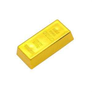 ONERVGY Glittering Fake Gold Bar Simulation Paperweight Bullion Bar Office Accessory Plastic Golden Brick Home Decor