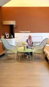 Set Meja & Kerusi Rehat Stylish • Sesuai Indoor & Outdoor