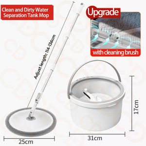 【Shipped within 24 hours 】Spin Mop Clean Sewage Separation Mop With Bucket 360 Wet Dry Rotatable For Floor Clean