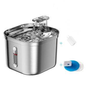 Stainless Steel Pet Fountain WF120 Intelligent Sensor Cat and Dog Water Dispenser 2.2L