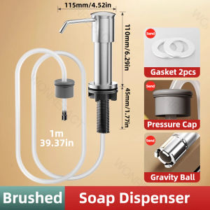 Upgraded Sink Soap Dispenser Built-in Pump with 1.2M Silicone Extension Tube & Gravity Ball Smooth Press Smooth Liquid