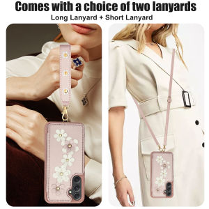 เคสโทรศัพท์กระเป๋าสตางค์ใส่บัตรหนังมีกระเป๋ากระจกแต่งหน้าเครื่องสำอางสำหรับ Iphone 14 Pro Max iPhone 13 Pro Iphone 11 Pro Iphone 12 Pro 13 Pro Iphone 15 Pro Max ฝาครอบมีขาตั้งซิลิโคนนิ่มสายคาดที่คล้องสายโซ่ Crossbody กรอบแบบบาง