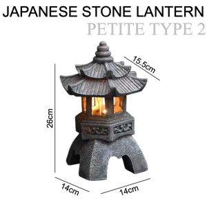 Japanese Zen Garden Lantern Outdoor Pagoda Light | Stone Style Garden Decoration Lamp for Patio Pathway Home | Zen Pagoda Lantern Outdoor Lighting for Garden Decoration Japanese Style Ornament