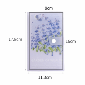 NOBLELUX 100 Envelopes Money Saving Binder 3D Flower Pattern PVC Budget Notebook Reusable Budget Savings Book Personal Finance