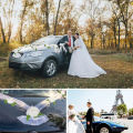 1Set Bunga Mobil Pengantin Hiasan Mobil Pengantin Bunga. 