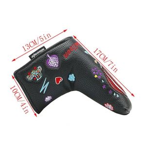 Golf Putter Headcover Cover PU Leather Golf Club Head Covers Golf Iron Protector Reusable Golf Accessories Headcovers