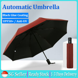 [SG Seller] 24 Ribs Windproof Automatic Umbrella with UV Protection Coating 8 Ribs Strong Umbrella Lightweight Portable Big Size Umbrella No Leaking CNY Gift Present