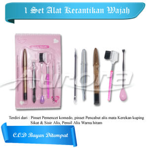 Set Alat Perlengkapan mkeup Set isi 5 Pcs(Pinset komedo-Aurora Store(COD)