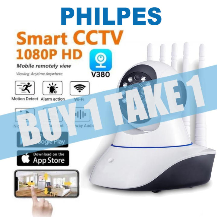 【BUY 1 TAKE 1】 1080P PHILPES V380 Pro CCTV Camera Wifi Connect To ...