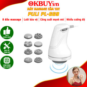 Máy massage cầm tay máy matxa bụng cầm tay Puli PL-669 - Công nghệ rung mạnh mẽ 8 đầu massage thay đổi thích hợp cho cả nam và nữ | OKBUY