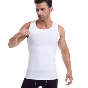 Mens New Tummy Tuck Vest Hide Meat Slim Dao Yao Chest Shape Chest Founder Vest