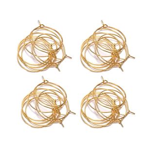 MNTT Silver Rose Gold for PartyBar Beverage Identifiers Wine Gift DIY Glass bottle Labeling Glass Tags Wine Rings Earring Hoop Material Glass Charm