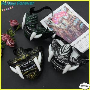 【Follow】【New Arrived】 COD หน้ากากปีศาจซามูไรซามูไรญี่ปุ่นหน้ากากปีศาจฮาโลวีนชุดคอสเพลย์สยองขวัญ Prajna หน้ากากนักฆ่าอุปกรณ์ประกอบสำหรับงานเลี้ยง