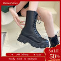 ✨READY STOCK✨Women's Boots Thick Bottom Chunky Heel Motorcycle Style Autumn Winter British Style Short Boots. 