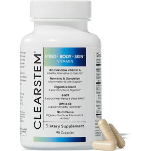 CLEARSTEM - MINDBODYSKIN Hormonal Acne Supplement (-HTP) - Natural DIM Supplement - Skin Care Vitamins - Hormone Balanc