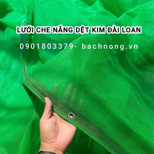 Tấm Lưới Che Nắng Dệt Kim Màu Xanh May Viền Đóng Khoen Lưới Che Mái Hiên Bán theo 1 mét tới