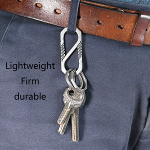 Durable for Titanium Alloy Keychain Car for Key Holder Backpack Buckle Outdoor Carabiner Spring Snap Hook Clip