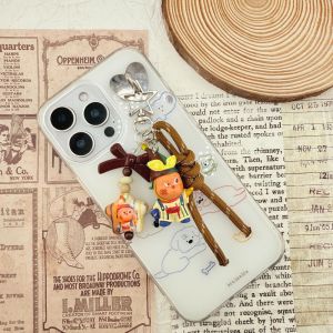 THANKSKY Hạt cườm Móc khóa búp bê sao Đồ trang trí Hài hước Móc khóa ô tô Sáng tạo Túi treo Dây đeo điện thoại di động Trang trí túi