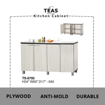 TEAS Plywood 85CM*150CM*42.5CM Depth Kitchen Cabinet/Water filter Machine Cabinet/Multipurpose Cabinet/Storage Cabinet/Plywood Cabinet/Cuckoo Cabinet/Coway Cabinet/Kabinet Dapur/Kabinet Rendah/Kabinet Simpanan/厨房柜/下桌