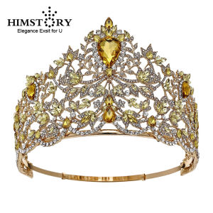 Himstory Miss Universe Pageant Tiaras Crowns Big Teardrop Crystal Princess Queen Diadem Miss South African Pageant Tiara