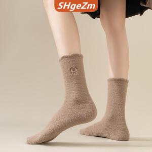 [COD] SHgeZm 1 5 đôi ấm cúng lông chồn dễ thương capybara vớ giữa bắp chân Phụ nữ mùa thu mùa đông dày hơn vớ ngủ sàn nhà lông mịn