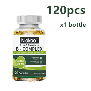 Vitamin B Complex for Women and Men - with Folic Acid Biotin B1 B2 B3 B6 B12 - Support Cellular Energy & Mental Clarity - Gluten & Dairy Free Non-GMO - 30/60/120 Softgels  Vitamin B Complex supports energy production heart health and brain function