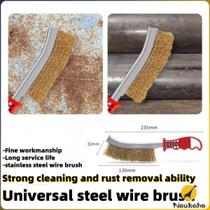 NAU.K Universal Steel Wire Brush Multifunctional Cleaning Tool for Metal Derusting Polishing Barbecue