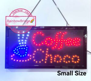 CUPS Coffee Choco - RAINBOW BRIDGE LED SIGNAGE (New-Small-Large) #SIZE: W48cm & W60cm BIG